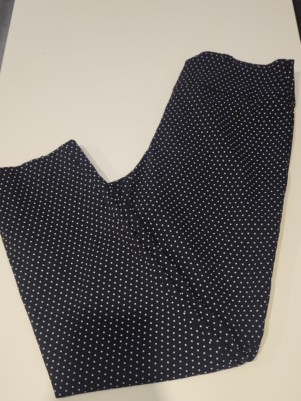 Joseph Ribkoff Navy and White Polka Dot Dress Pants
